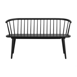 Rowico Drop Ship Ridgewood Bench - Black Dining