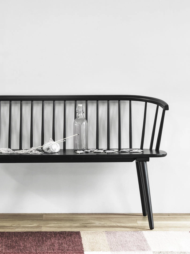 Rowico Drop Ship Ridgewood Bench - Black Dining