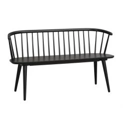 Rowico Drop Ship Ridgewood Bench - Black Dining