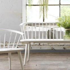 Rowico Drop Ship Ridgewood Bench - White Dining