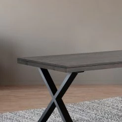 Rowico Drop Ship Ridgewood X-Leg Table - Dark Oak Coffee & Side Tables