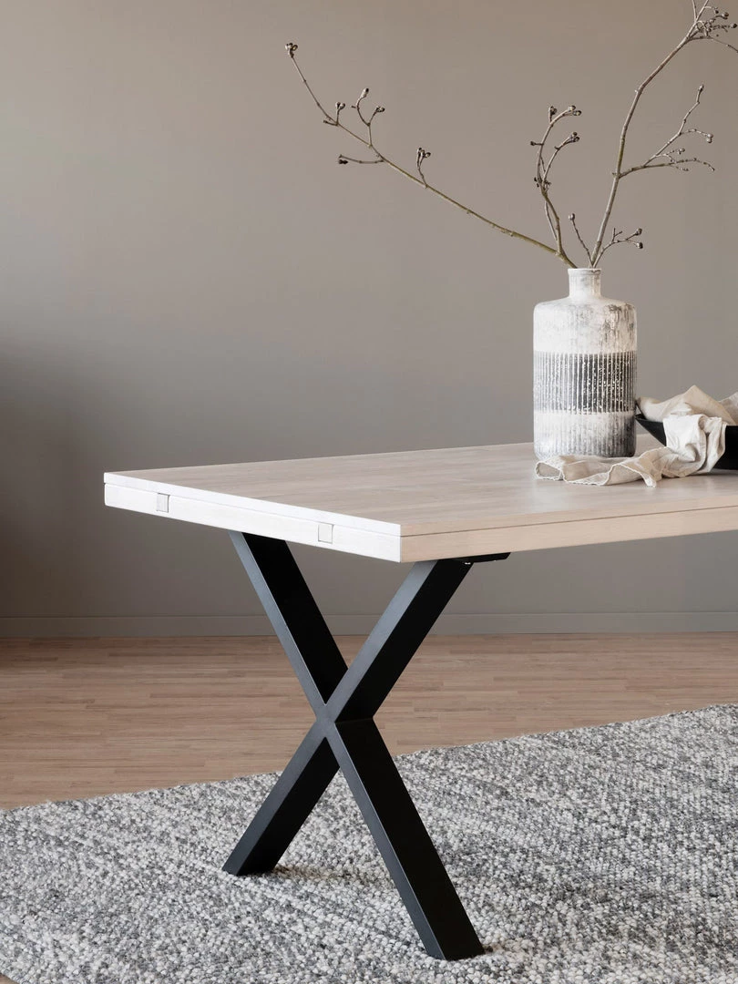 Rowico Drop Ship Ridgewood X-Leg Table - Light Oak