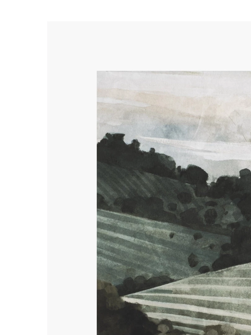 Zig Zag Art Rolling Pasture Art Print Prints