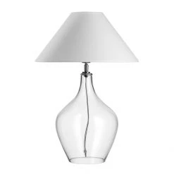 Bundle Romie Glass Lamp - White Coolie Shade