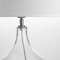 Bundle Romie Glass Lamp - White Coolie Shade