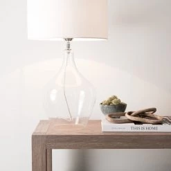 Bundle Romie Glass Lamp - White Drum Shade Sale