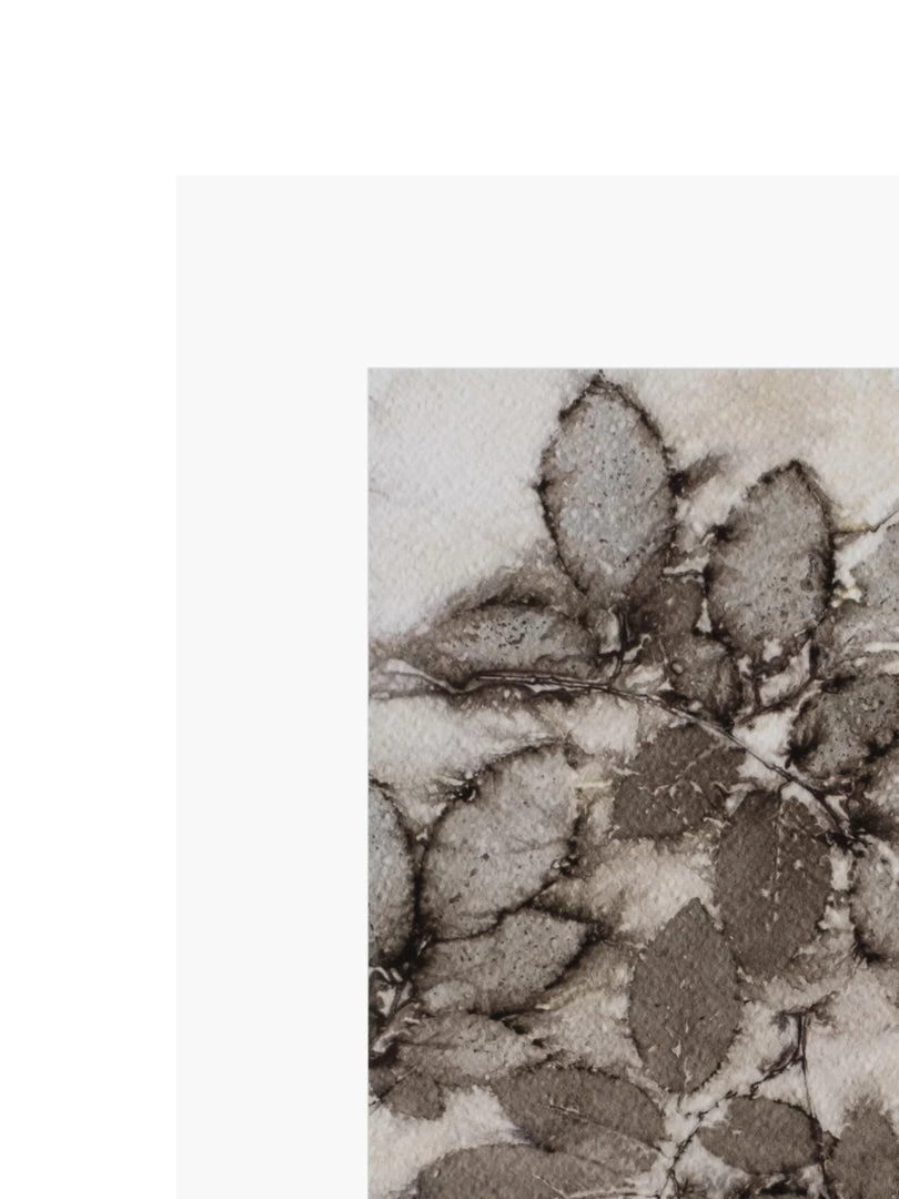 Zig Zag Art Rose Leaves Art Print Prints