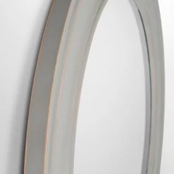 Pacific Drop Ship Mirrors Round French Grey Washed Mirror - Large