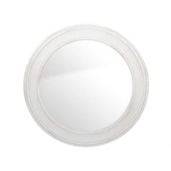 Pacific Drop Ship Round White Washed Mirror - Large Mirrors