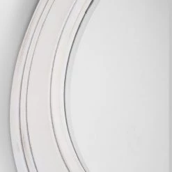 Pacific Drop Ship Round White Washed Mirror - Small