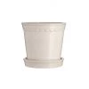 Wikholm Form Scalloped Cream Plant Pot - Large Garden Accessories