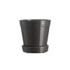 Wikholm Form Scalloped Plant Pot Large - Charcoal Garden Accessories