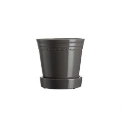 Wikholm Form Scalloped Plant Pot Small - Charcoal Garden Accessories