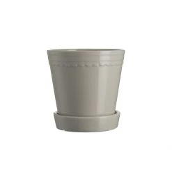 Wikholm Form Scalloped Plant Pot Large - Linen