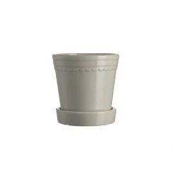 Wikholm Form Scalloped Plant Pot Small - Linen