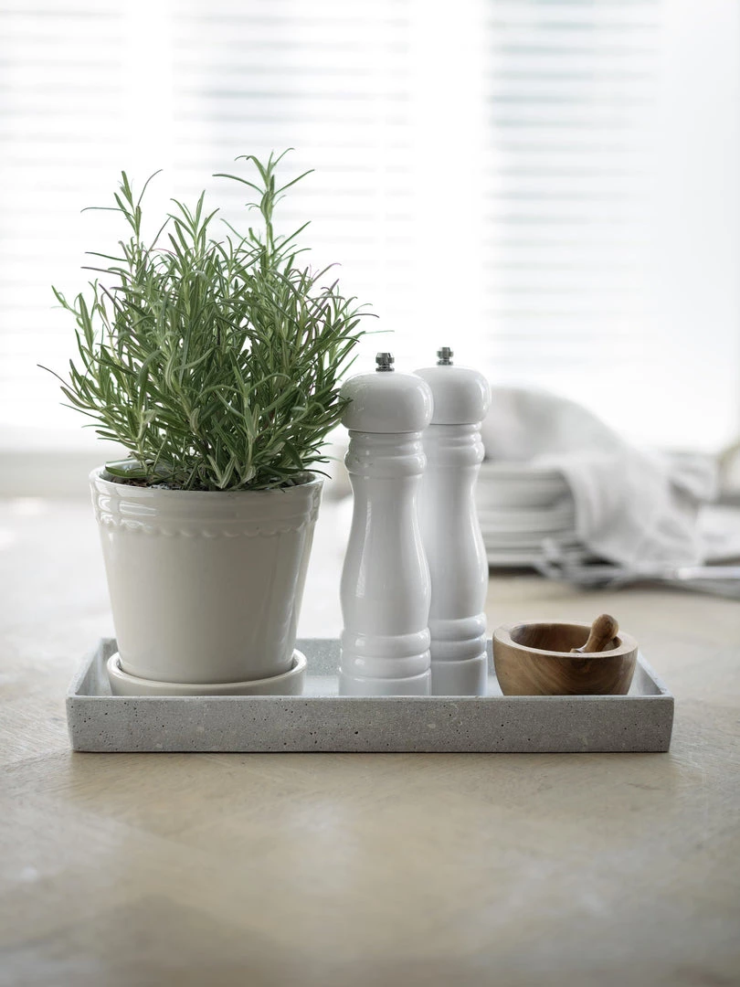 Wikholm Form Scalloped Plant Pot Small - Linen