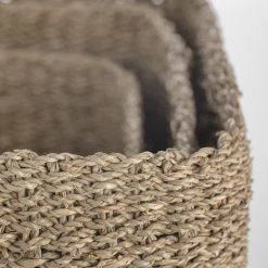 Pacific Drop Ship Seagrass Square Baskets New