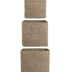 Pacific Drop Ship Seagrass Square Baskets New