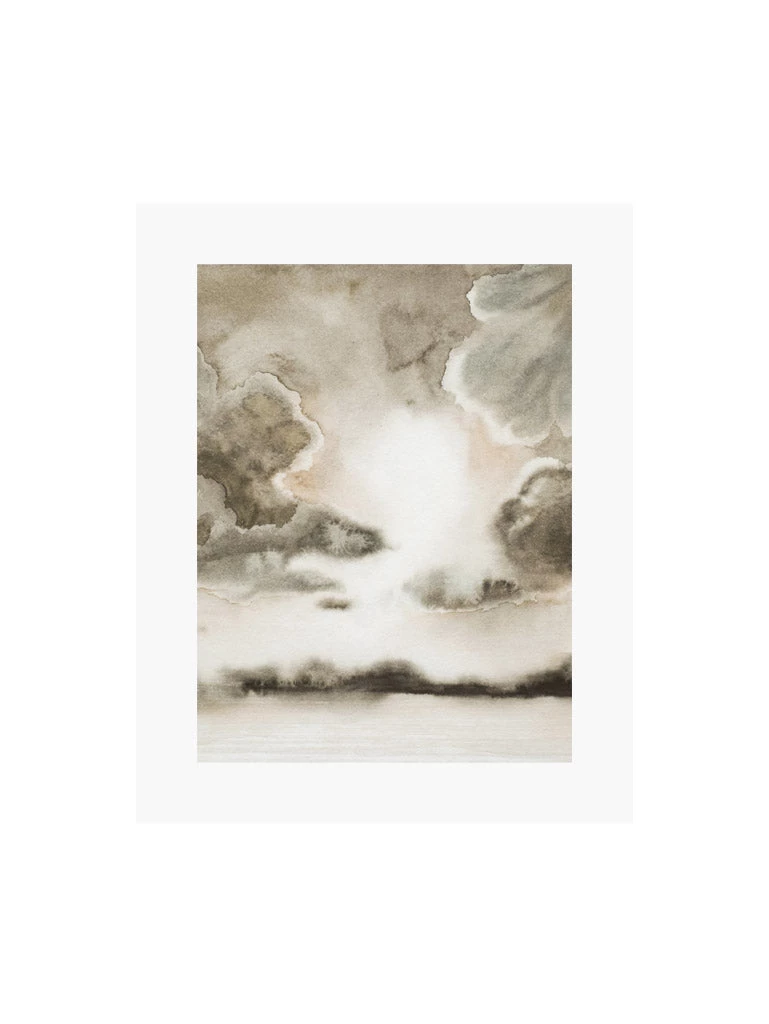 Zig Zag Art Sepia Sky Art Print Prints
