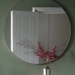 Gallery Direct Drop Ship Silver Round Mirror Mirrors
