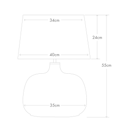 Bundle Oval Bubble Lamp - Charcoal Shade