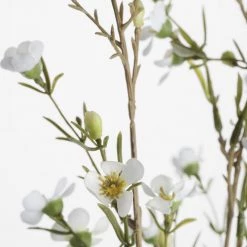 Florasilk Faux White Wax Flower Stem Faux Stems