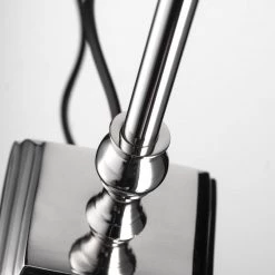 Pacific Nickel Metal Candlestick Table Lamp