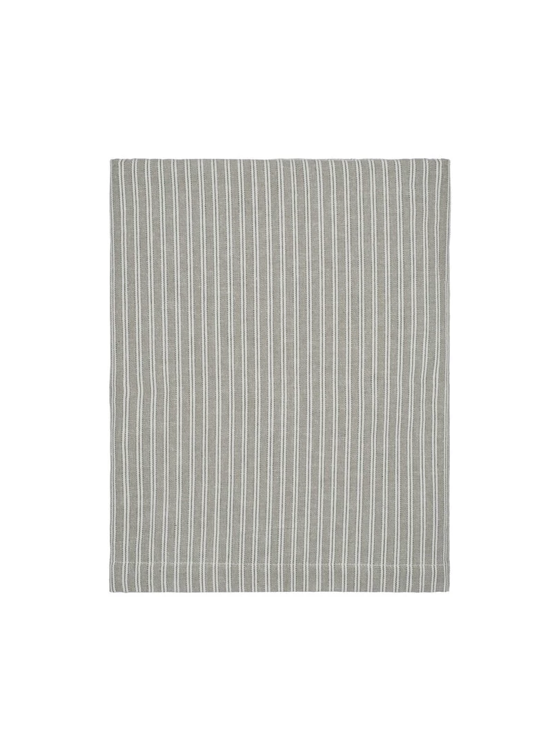 Waltons Soft Grey Ticking Cloth Tablecloth