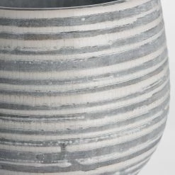 Bloomingville Grey Striped Plant Pot Sale