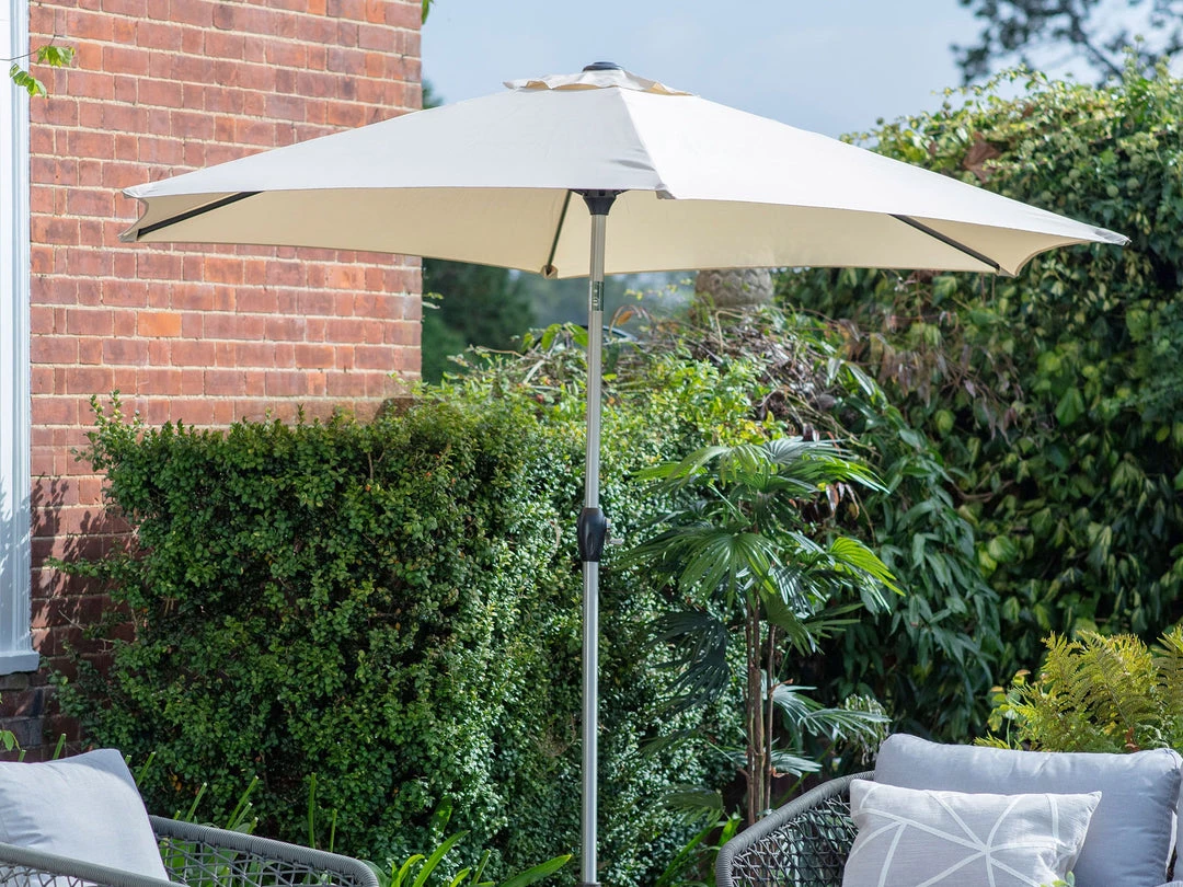 Gallery Direct Drop Ship Parasols Vezani 2.7m Round Parasol - Cream