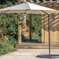 Gallery Direct Drop Ship Parasols Vezani 3cm Cantilever Parasol - Cream
