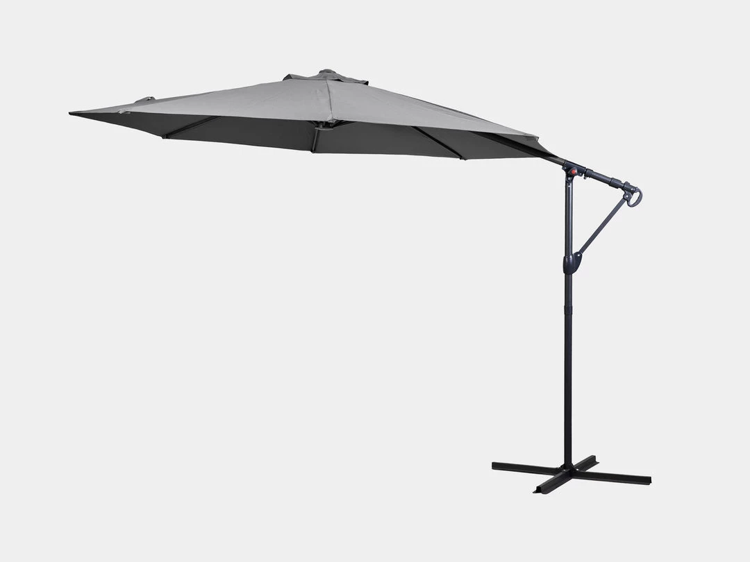 Gallery Direct Drop Ship Vezani 3m Cantilever Parasol - Grey Parasols