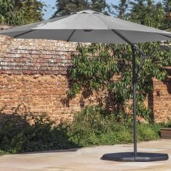 Gallery Direct Drop Ship Vezani 3m Cantilever Parasol - Grey Parasols