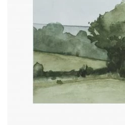 Zig Zag Art Vintage Landscape Art Print