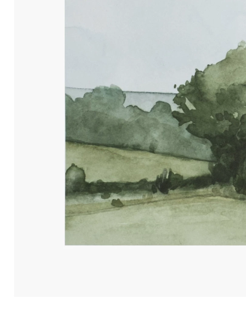 Zig Zag Art Vintage Landscape Art Print