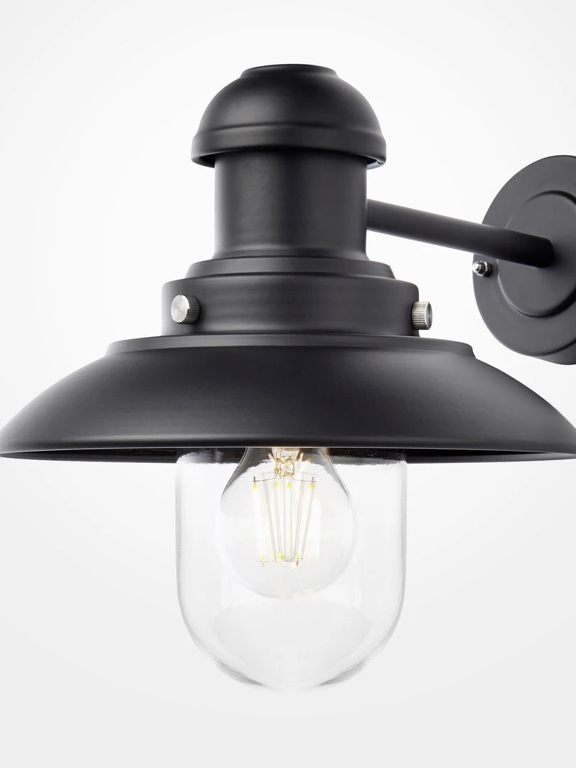 Gallery Direct Drop Ship Hertford Outdoor Wall Light - Black