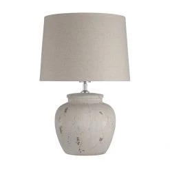 Hudson Home New Lya Weathered Natural Lamp & Shade
