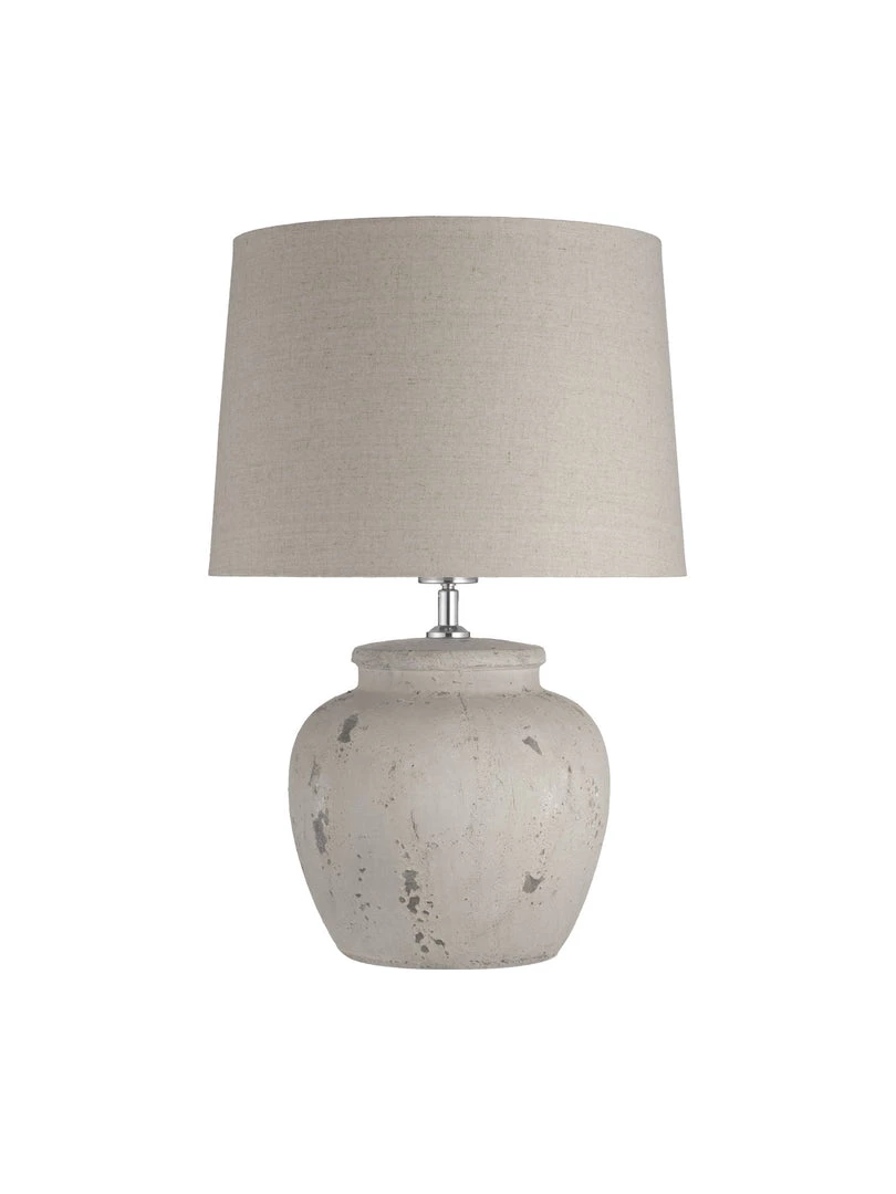 Hudson Home New Lya Weathered Natural Lamp & Shade