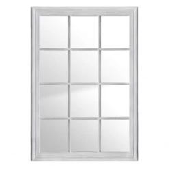 Gallery Direct Drop Ship Window Pane Mirror Antique White Mirrors