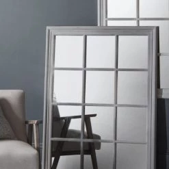 Gallery Direct Drop Ship Window Mirror Antique Grey