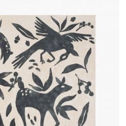 Zig Zag Art Woodland Woodblock Art Print