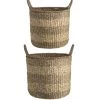 Pacific Drop Ship Woven Natural Seagrass Baskets Set Of 2