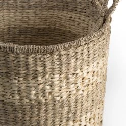 Pacific Drop Ship Woven Natural Seagrass Baskets Set Of 2