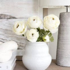 House Doctor Vases White Sculpted Vase